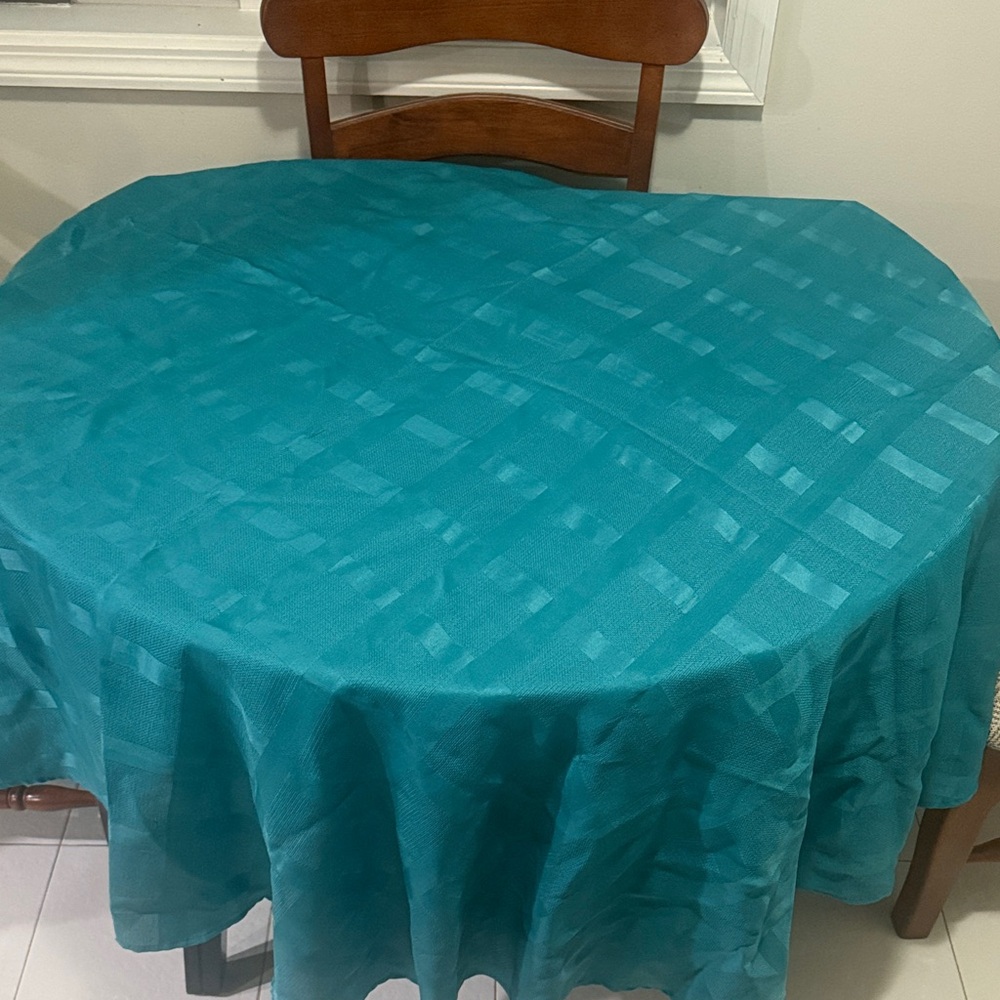 Teal Tablecloth - round